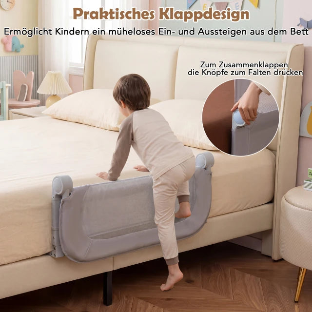 Coast Bedhekje - Opvouwbaar - Verstelbaar - Afneembaar - Veiligheid - Mesh - Grijs