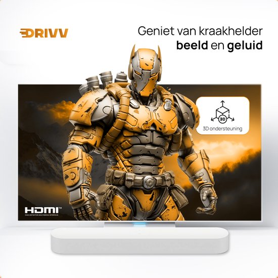 Drivv. Premium HDMI Kabel 2.1 - Ultra HD - 8K 60Hz - 4K 120Hz - Geschikt voor Xbox Series X & PS5 - 1 meter - Oranje