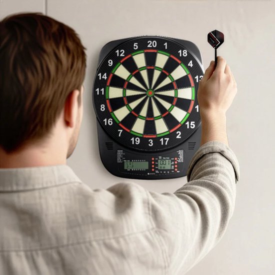 Elektronisch Dartbord - Incl. lcd-scherm - USB-C-poort - 18 darts