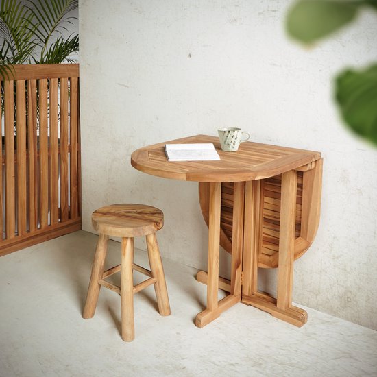House Nordic Bijzettafel Huelva – Tafeldeel Niet Meer Bevestigd – Voorzien Van Natuurlijke Houtnerf En Stabiel Onderstel En Rechthoekig Design – Voor Tuin En Balkon – Bruin Teak – 60 x 120 x 75 cm