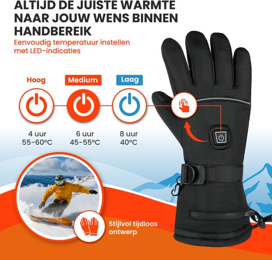 TTD® Verwarmde Handschoenen XL - Verwarmde Wanten Oplaadbaar