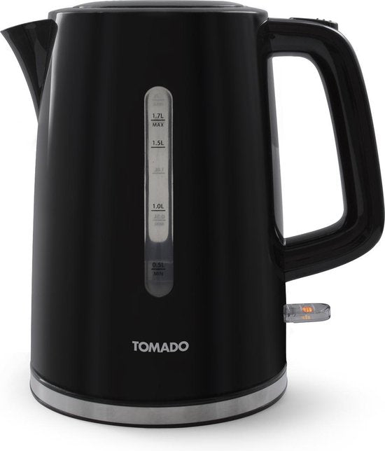 Tomado TWK1701B Waterkoker - 1.7L - Aluminium - BPA vrij - 2200W - 15x22x22.50 cm - Zwart