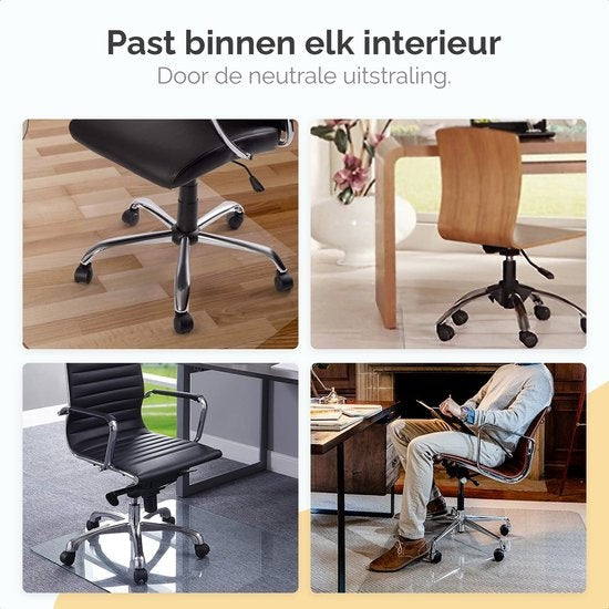 Goliving Bureaustoelmat – Vloerbeschermer voor Harde Vloeren – Geluiddempend – 120 x 150 cm – Transparant