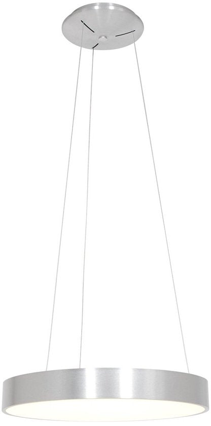 Hanglamp Ringlede 2695ZI Zilver rond 48cm, hoogte verstelbaar, gemaakt van kunststof en staal, Steinhauer modern design voor binnengebruik