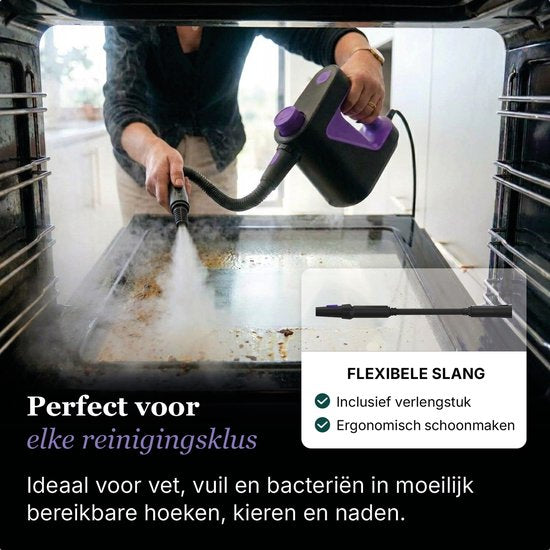 Motionflow 11-Delige Handstoomreiniger PRO - Krachtige 1000W 3,5 bar Stoomreiniger - Reinigingsmachine voor Badkamer, Bank en Vloer - Steam Cleaner Vlekkenreiniger - 3 Meter Stroomkabel