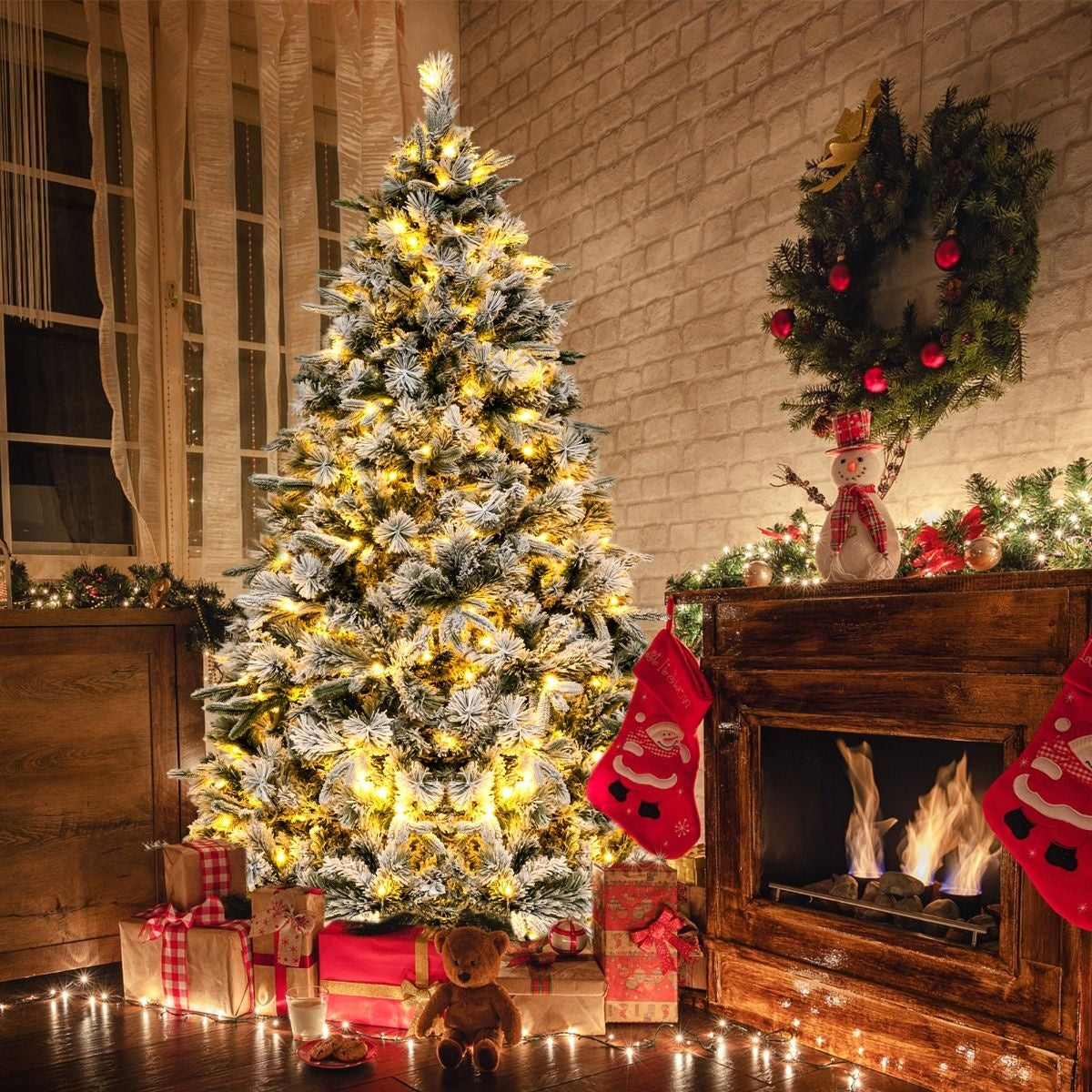 Coast Kunstkerstboom met Sneeuw en 250 warmwitte LED-lampjes - 180cm