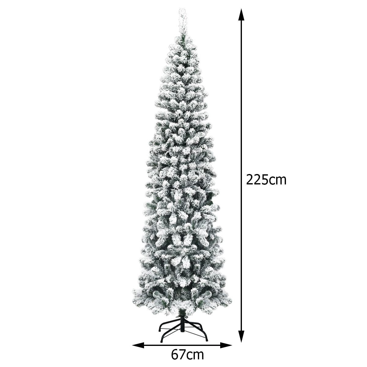 Coast Kunstkerstboom MET Sneeuw EN 350 Warm Witte LED Lampjes - 225cm