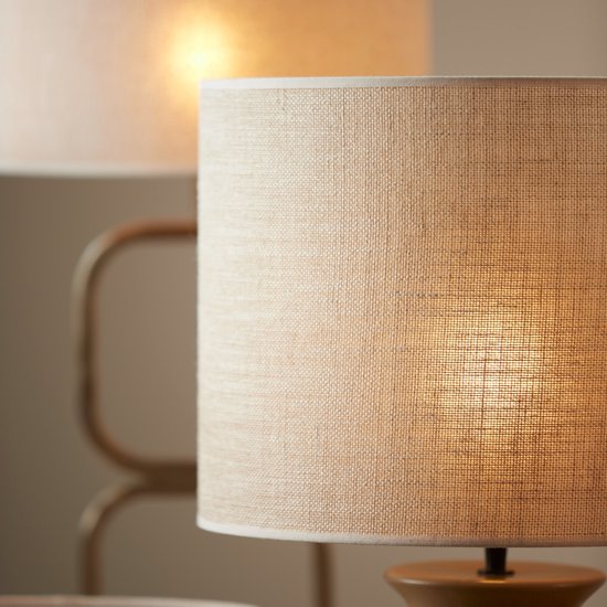 Light & Living Lampenkap Breska - 35x30x35 (BxHxD) - Textiel - Zandkleur