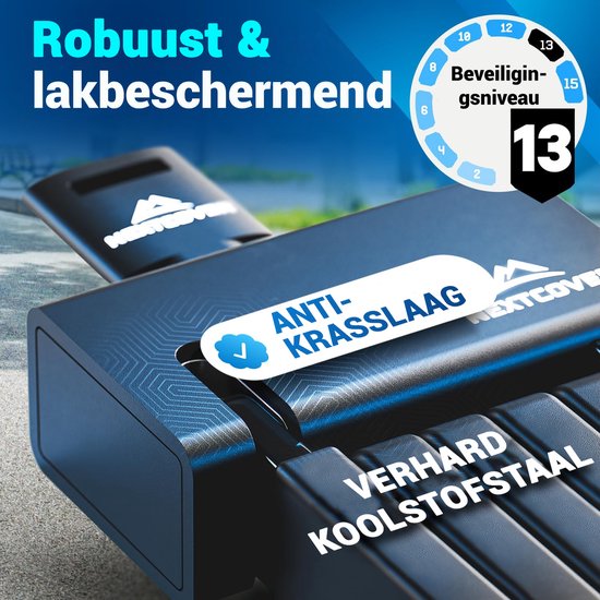 Nextcover Vouwslot 120cm FoldOne | Fietsslot met Drie Sleutels | Fiets Slot met Houder | Slot voor Fietsen, E-Bikes, E-Scooter | SteelSecure-Technologie 3.0