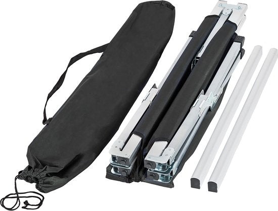 TecTake veldbed - xl veldbed 190 cm - Zwart - 401212