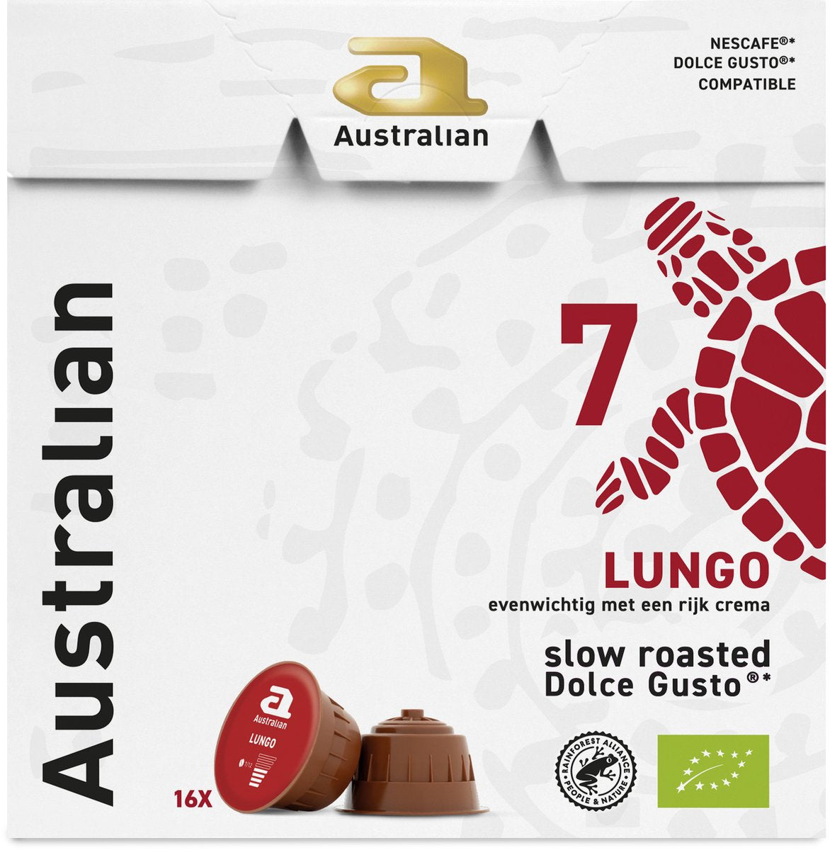 Australian Lungo Koffiecups voor Dolce Gusto - 4 x 16 Capsules - BIO