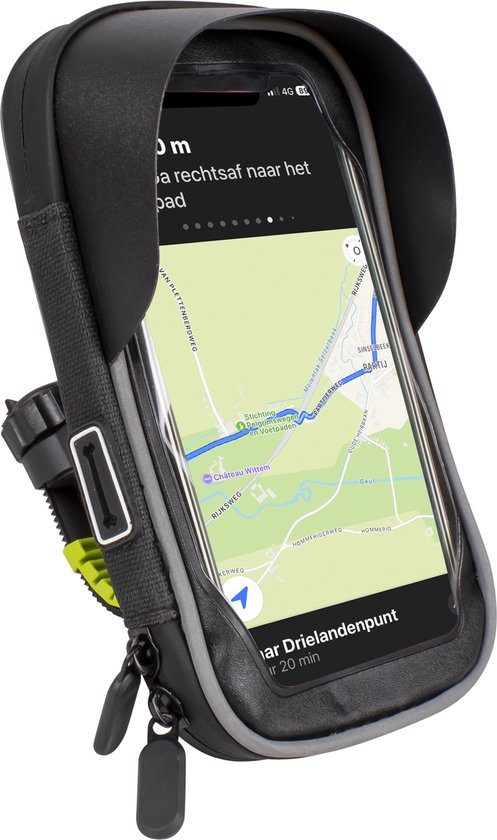 Nuvance - Telefoonhouder Fiets - GSM Houder voor Fiets, Fatbike, Scooter & Motor Stuur - Waterdicht - 360 Graden Rotatie - Fietshouder voor Smartphones