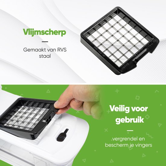 Stosh Mandoline - Groenteslijper - Uiensnijder - Spiraalsnijder - 7-delig - BPA-vrij - Wit