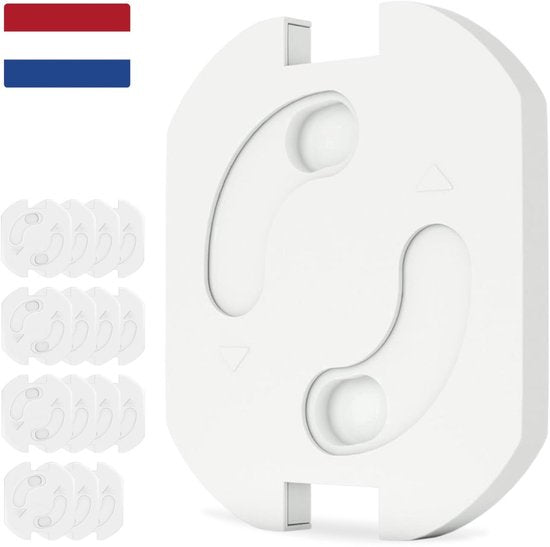 Stopcontact beveiliging - 30 stuks - Baby- en kinderbeveiliging - Geschikt voor Nederlandse stopcontacten - Wit - Luft - Stopcontactbeschermers - Afdekplaatje stopcontact