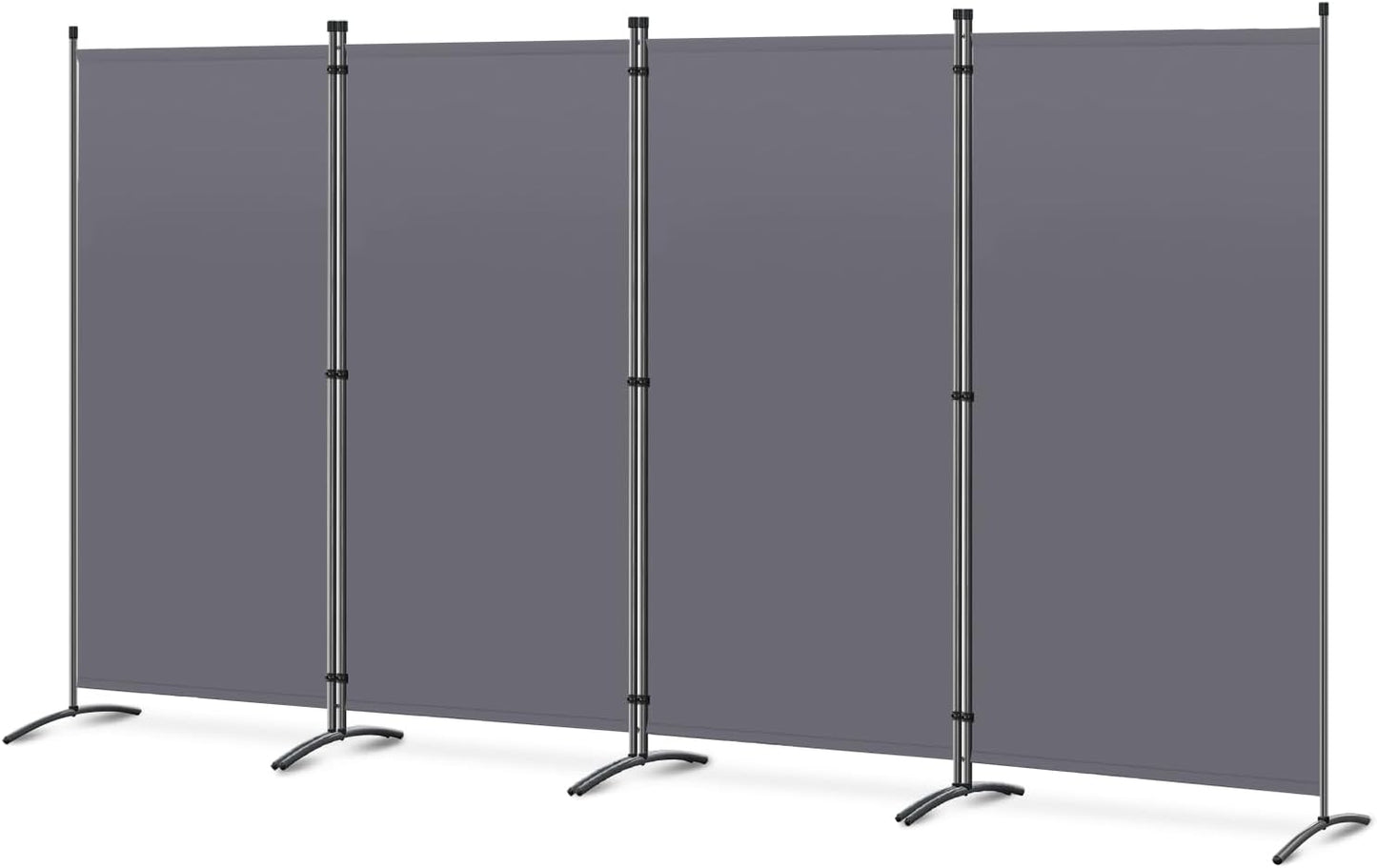 Angel Living Paravent 4-delig – Opvouwbare Scheidingswand 324 x 170 cm – Inkijkbescherming voor Binnen & Buiten – Grijs