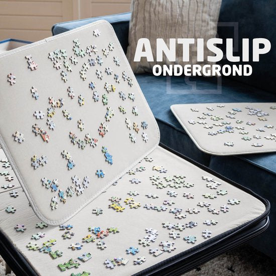 BREND BR-2246 Puzzelmap tot 1000 Stukjes - Met Handvat en Ritssluiting - Antislip - Ideaal voor Thuis, Reizen en Vakantie - Zwart