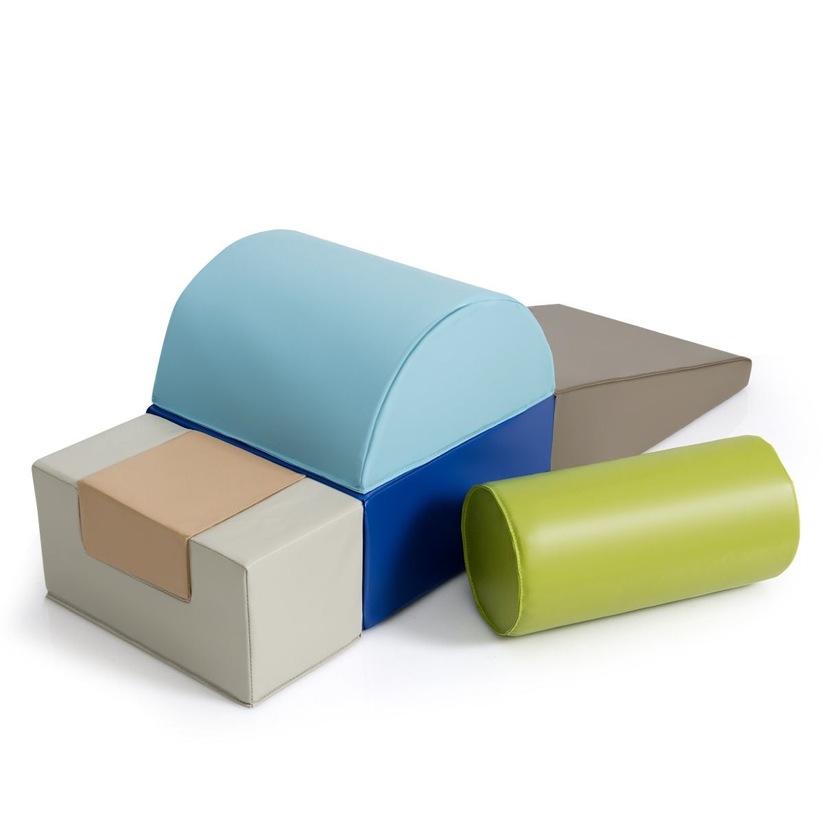Coast 6-delige zachte bouwblokken, grote bouwblokken voor kinderen, gigantische bouwblokken, bouwblokken van foam, bruin