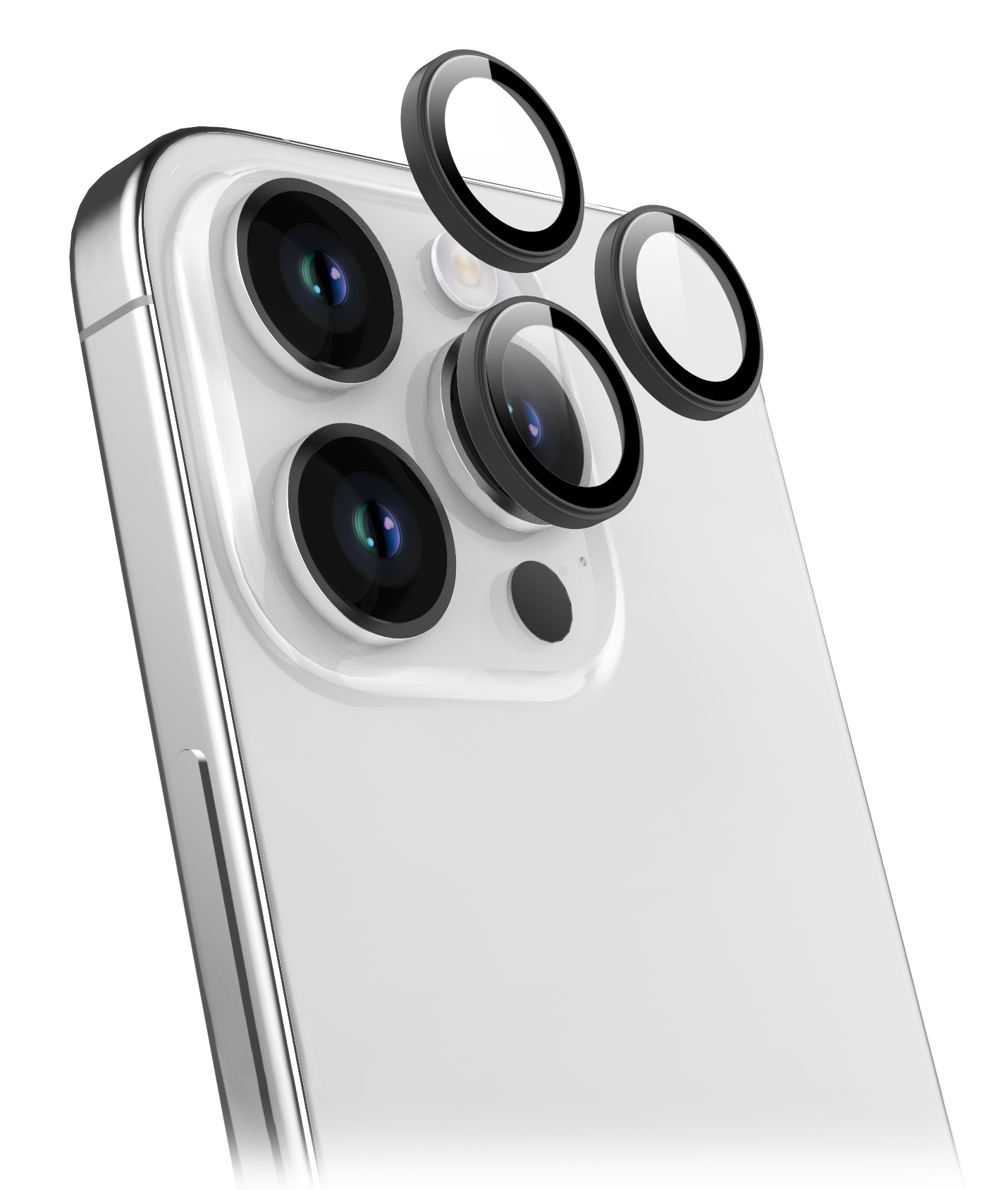 BeHello – Camera Lens Protector – Geschikt Voor iPhone 15 Pro En 15 Pro Max En 14 Pro En 14 Pro Max – Voorzien Van Individuele Lensbescherming En Aluminium Frame – Voor Apple iPhone – Zwart Aluminium En Transparant Glas