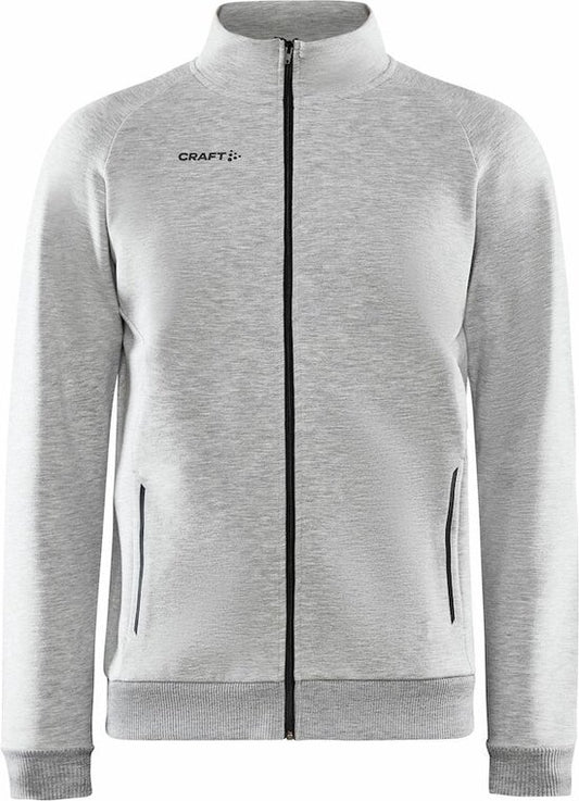 Craft Sweatvest - FullZip - Heren - Katoenmix - Ritszakken - 4XL - GrijsGemeleerd