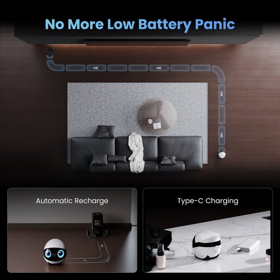 Enabot Air 2 Plus - Intelligente Begeleidingsrobot - 3K HD Camera - Dubbele Communicatie - Grijs