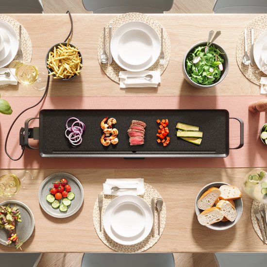 Tristar Bakplaat - BP-2669 - 1800W - Gourmet, Grillplaat XL 90x23cm - 8-10 personen