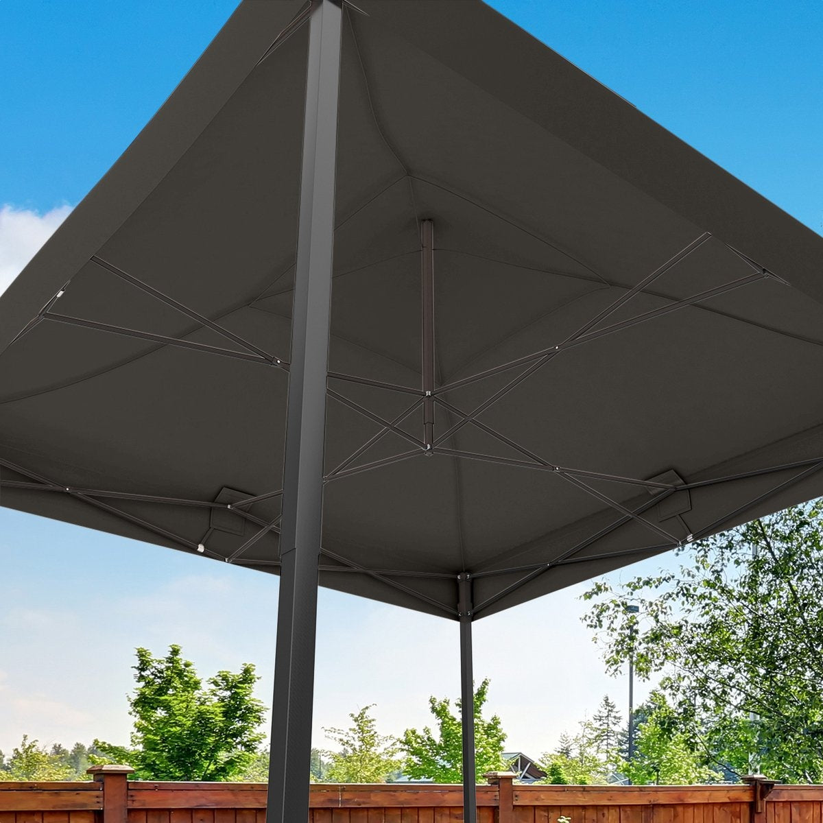 LifeGoods Partytent - Paviljoen - EasyUp - Opvouwbaar - Waterdicht - Met Draagtas - 300 x 300 cm - Antraciet