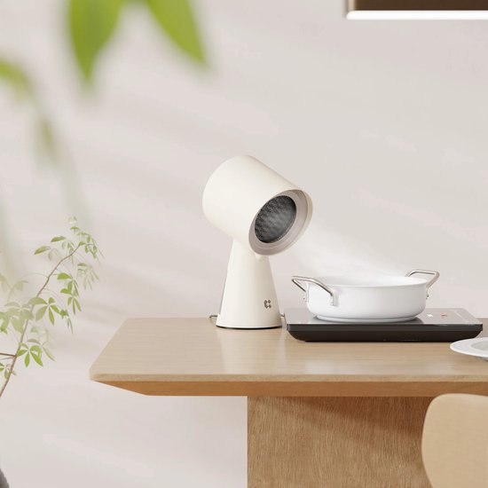 CIARRA CBPHW01 – Hood To Go – Draagbare, Mobiele Afzuigkap - Luchtreiniger – inclusief koolstoffilter - gebroken wit
