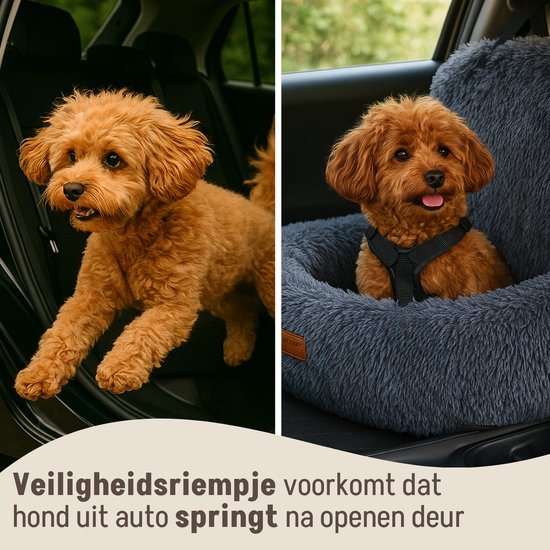 By Cee Cee Hondenmand Auto – Origineel Auto Hondenmand - Autostoel Hond Achterbank - Automand Hond - Hondendeken Auto - Autozit Hond - Ook Voor Bijrijdersstoel – Donkergrijs