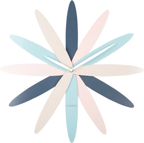 Karlsson Wandklok Bloom - Multicolor - Ø45cm - Wandklok Modern
