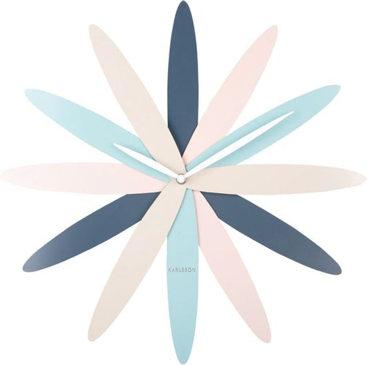 Karlsson Wandklok Bloom - Multicolor - Ø45cm - Wandklok Modern