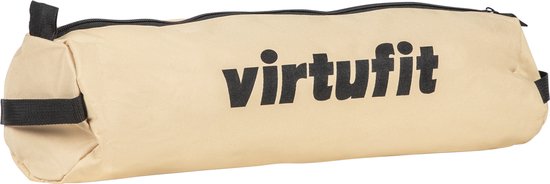 VirtuFit Camping Stoel Compact - Strandstoel - Inclusief Draagtas - Geschikt voor Festivals, Campings & Stranden - Inclusief armsteunen - Eenvoudig Meenemen en Opzetten - Beige