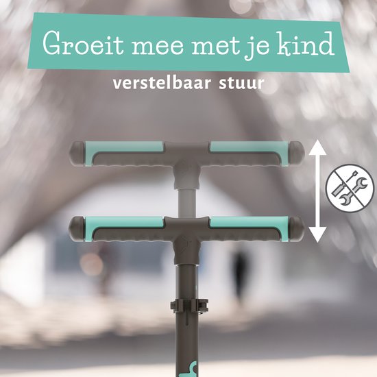 Chillafish Kinderstep jongen en meisje vanaf 5 jaar met voetrem - Blauw Groen - Step met verstelbaar stuur - Opvouwbaar en lichtgewicht met ABEC-5 wielen - Model Flexxi