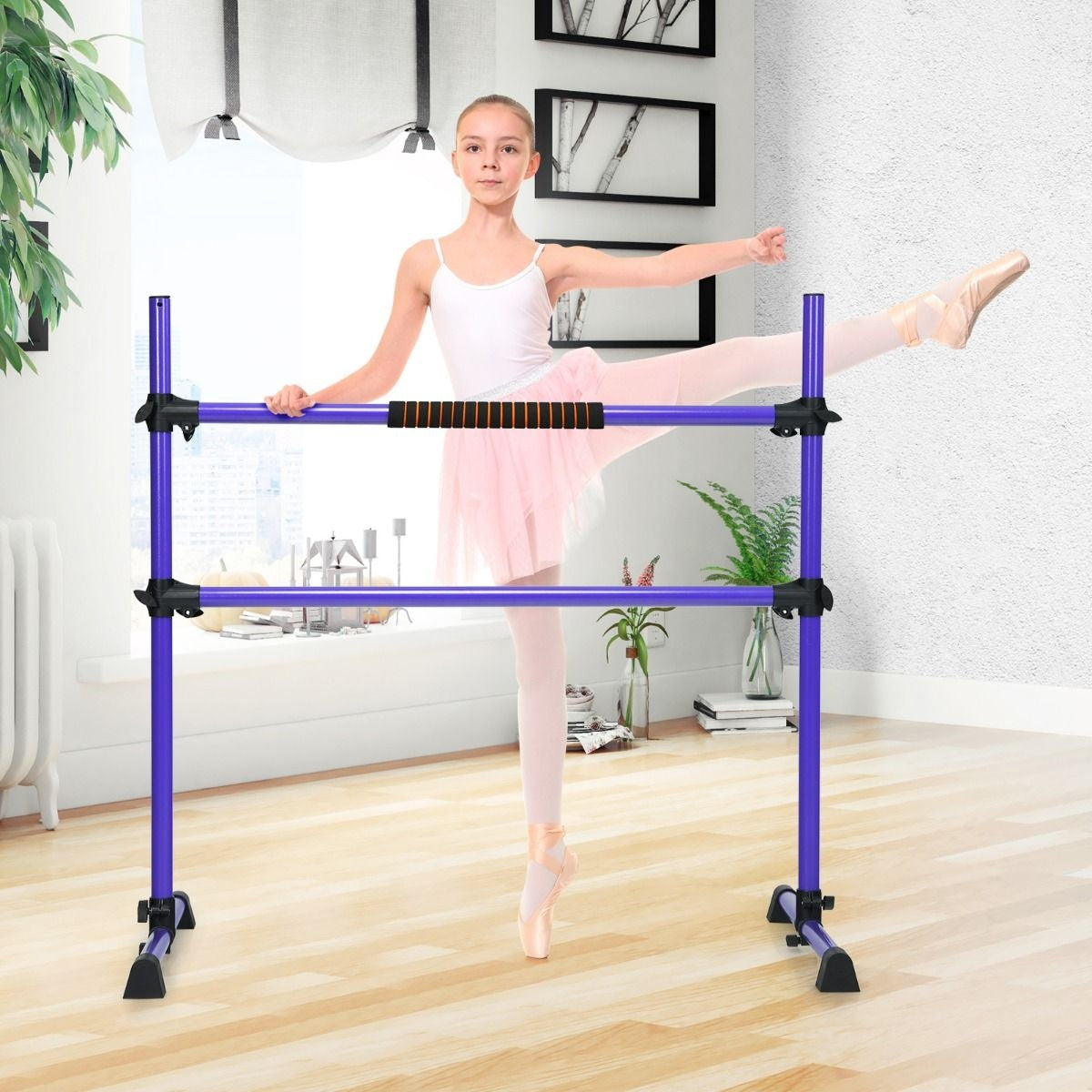 Coast Rekstok In Hoogte Verstelbaar - Dubbele Stang - 120 cm - Paars