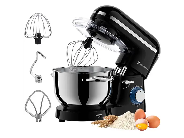 KitchenBrothers KB694 Keukenmachine 6,2L - 2000W - 6 Snelheden/Pulse - Zwart