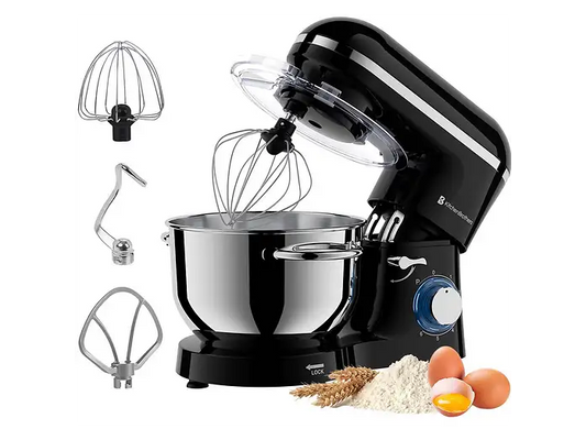 KitchenBrothers KB694 Keukenmachine 6,2L - 2000W - 6 Snelheden/Pulse - Zwart