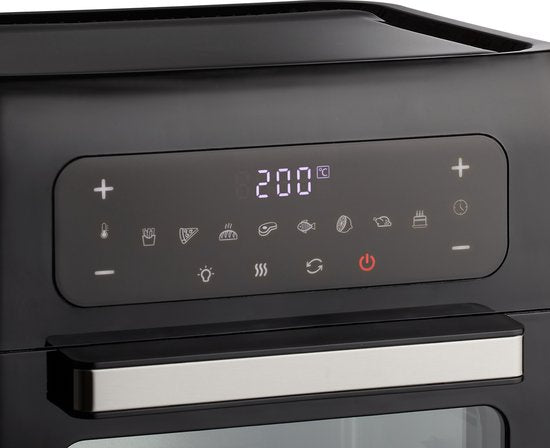 Tomado TAF1201B - Airfryer oven - Hetelucht friteuse - 12 liter - 8 programma's - PFAS vrij - 1500 watt - Zwart