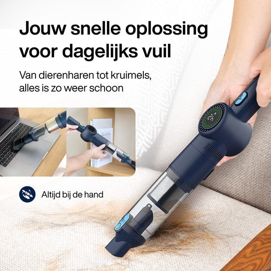 Kruimeldief NanoDetect Pro 120W - Kruimelzuiger Snoerloos - Krachtige Handstofzuiger - Draadloos - Autostofzuiger - Samako