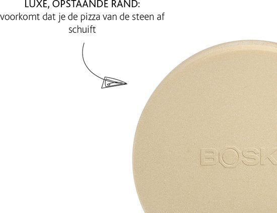 Boska Pizzasteen Deluxe - voor Oven & BBQ - Knapperige pizza's - Ø 29,5 cm - BBQ Accessoires