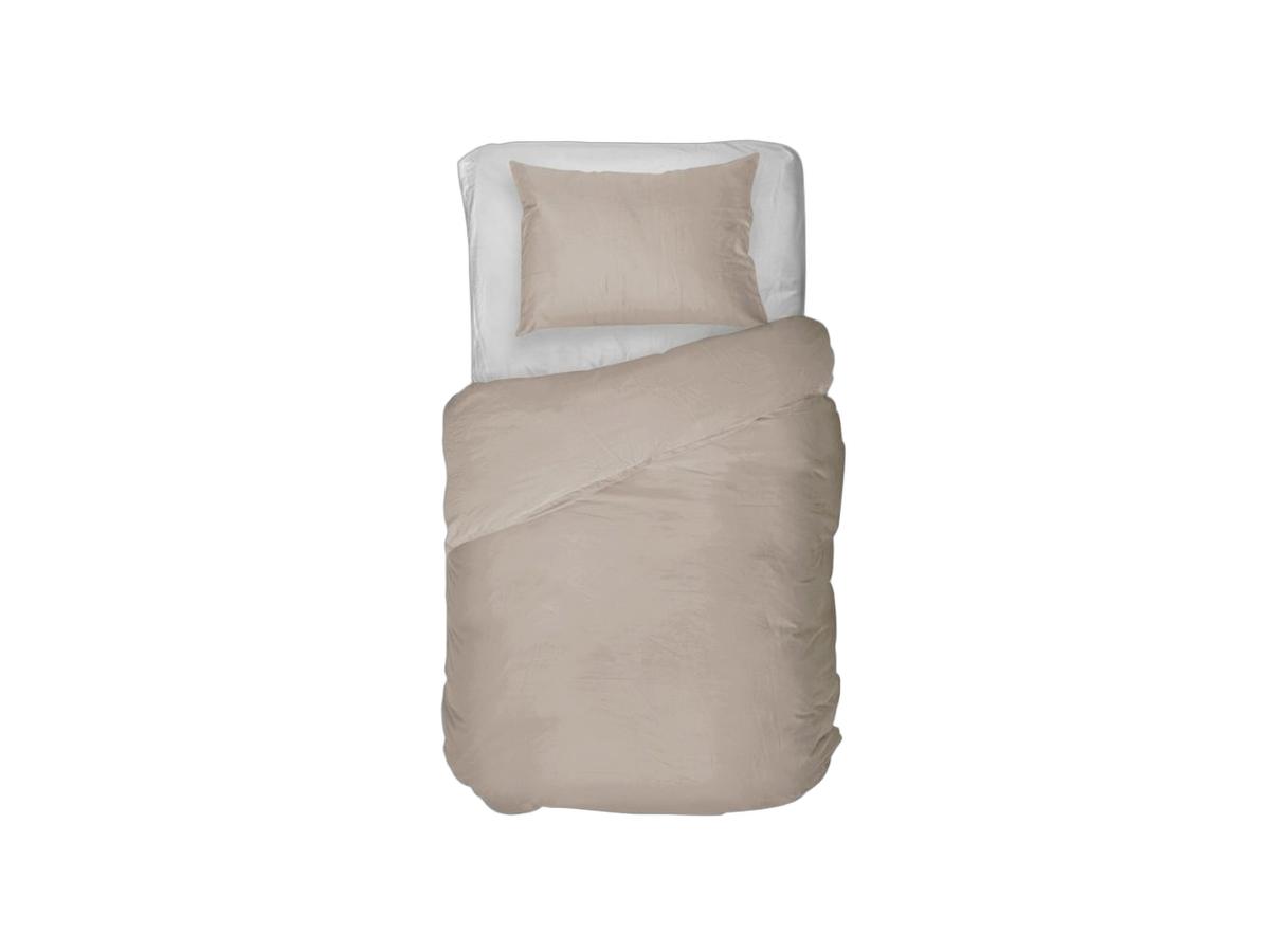 Kayori Dekbedovertrek Suraya - Katoensatijn - maat 140x200-220 cm - Beige