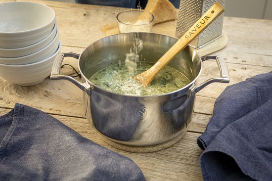 Saveur Voyage Kookpan Ø22 cm – Tri-Ply RVS – PFAS-vrij – Geschikt voor Inductie & Oven