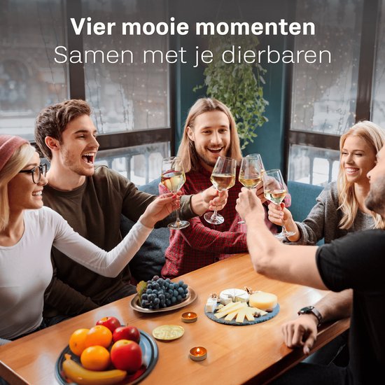 BarDeluxe® Wijnglazen Witte Wijn - Handgeblazen Kristallen Glazen 420ml - Handgemaakt & Loodvrij - Wijnglas - 4 stuks - Luxe Set voor Bar of Diner