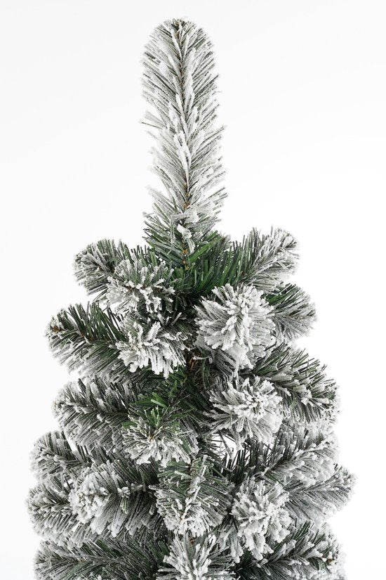Black Box Trees Kunst Kerstboom - Kunstkerstboom H215 x Ø56 cm - met Sneeuw - Groen Frosted