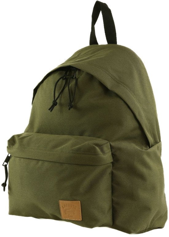 LACOSTE vrije tijd rugzak rugzak met laptopvak Rugzak met patch Ivy Green kaki