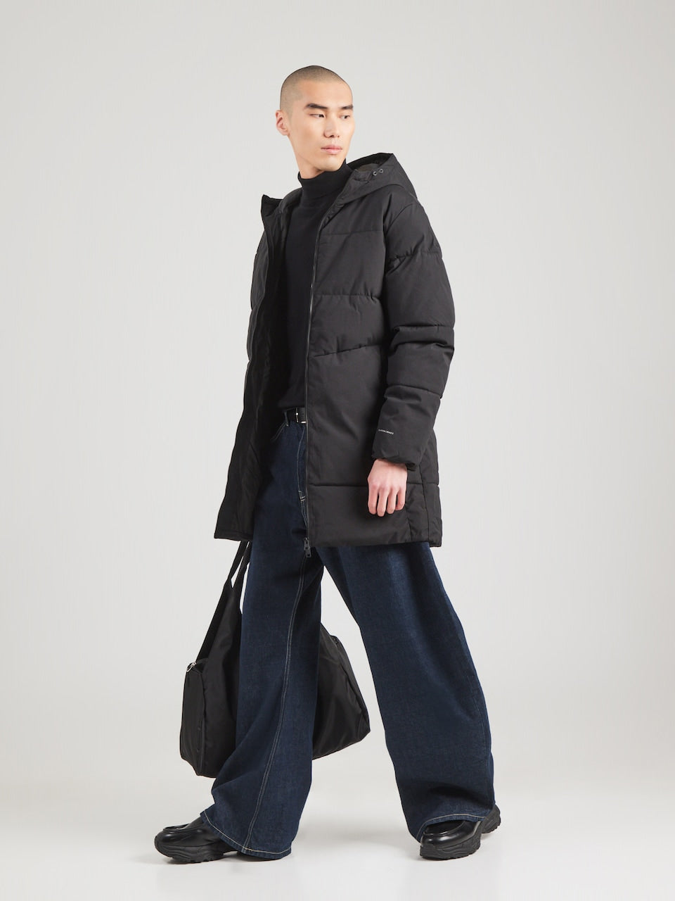 Jack & Jones Brady lange donsjas heren – zwart – maat L