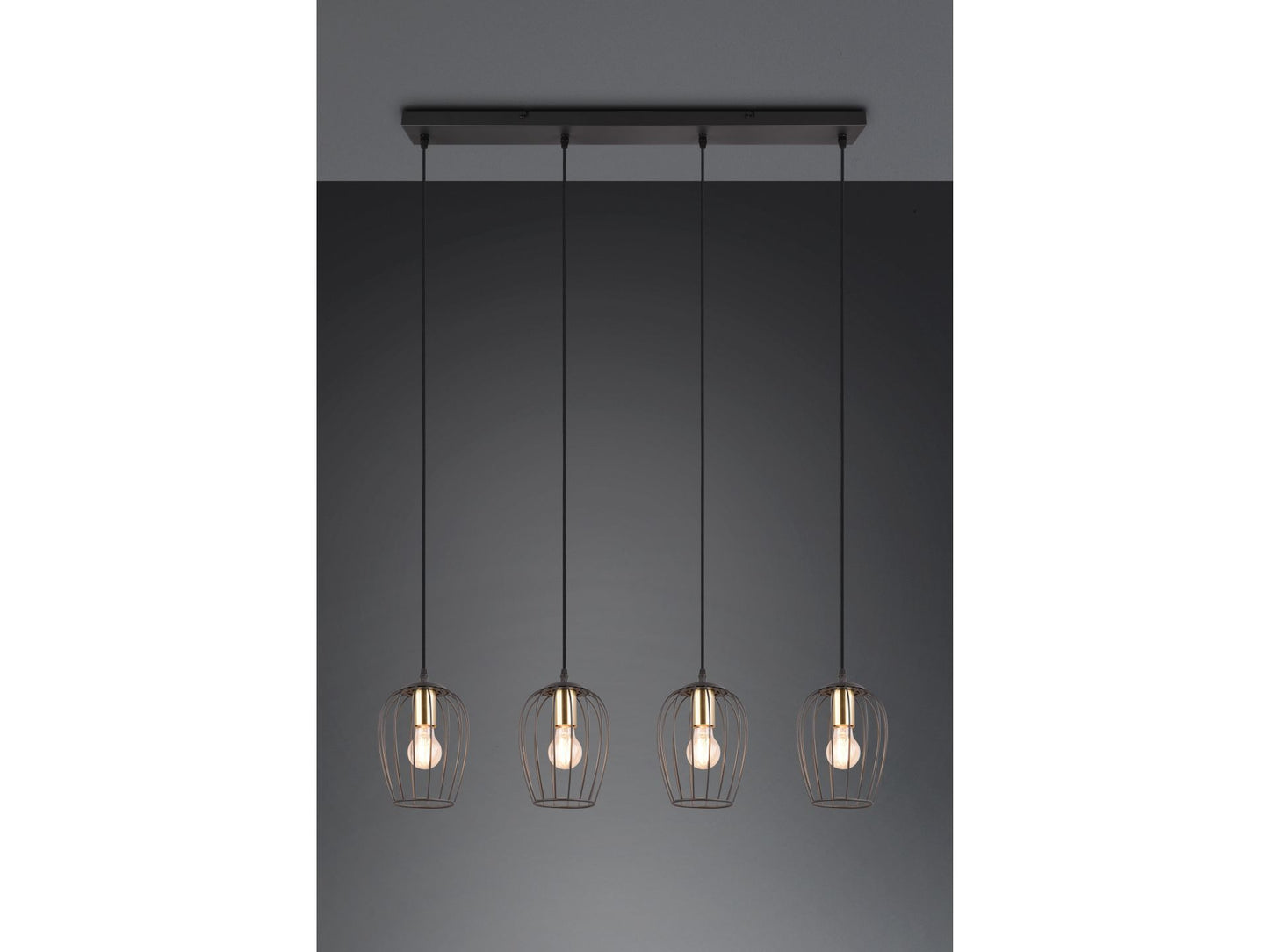 Trio Hanglamp Grid Ø 16cm | 4 x E27 | 40 W - 90 x 150 x 16 cm