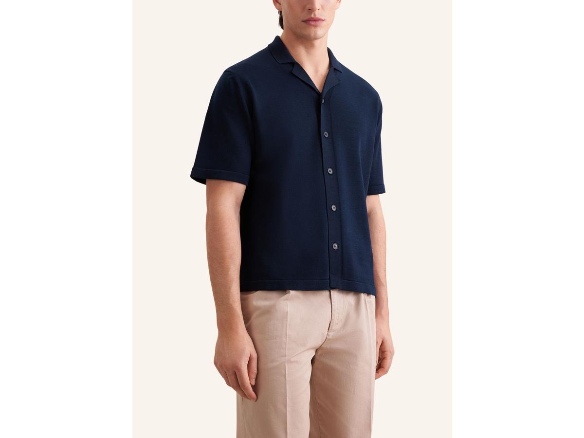 Seidensticker Knitted Hemd - Deep Navy - maat M