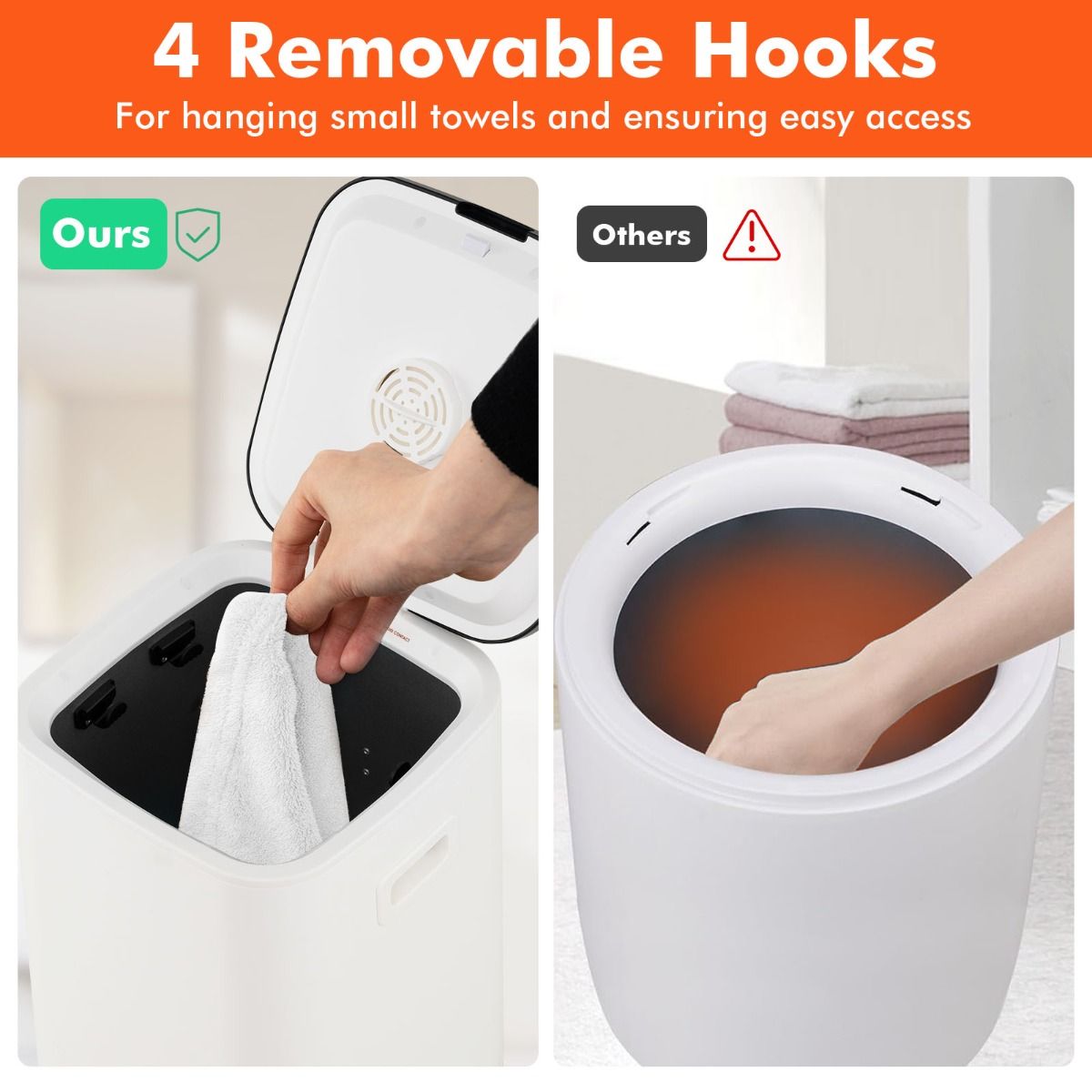 Coast Handdoekverwarmer - Luxe verwarmde emmer - 23 liter - Geschikt voor 3 handdoeken - Wit