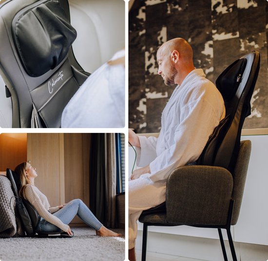 CALMENTA® Shiatsu Massagestoel – Opbergtas - Massagekussen - Compressiemassage – Elektrisch Warmtefunctie