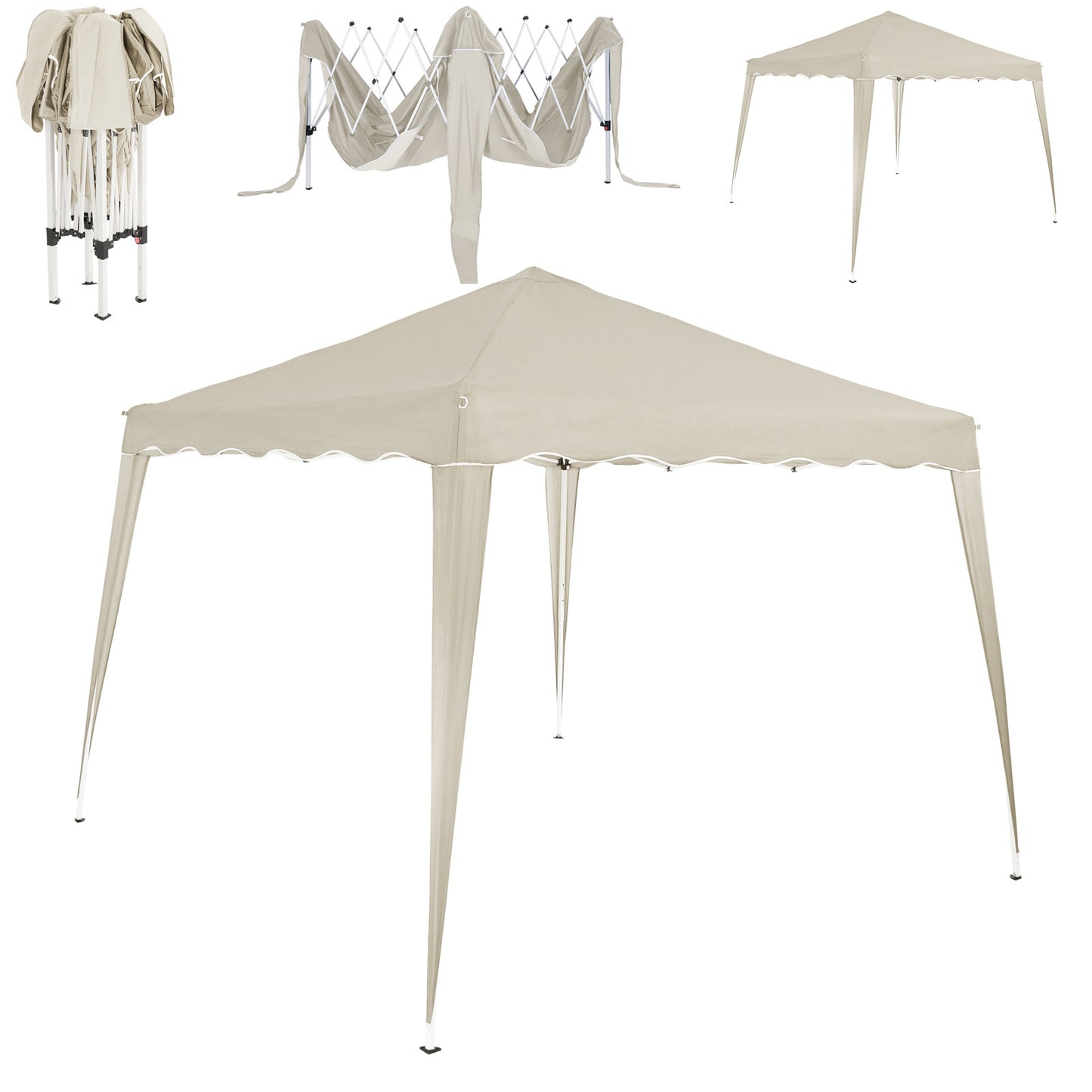 Casaria Partytent - Paviljoen - Waterdicht - 300 x 300 cm - Beige