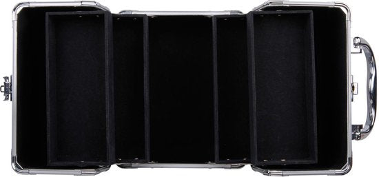 Touch Of Beauty Make Up Koffer Zilver - Cosmetica Organizer - met Handvat en Sleutelslot